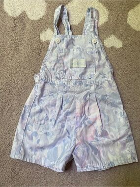 Vintage Liberty 3T purple pink white floral Made in USA romper